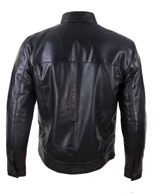 Black Real Leather Mens Jacket