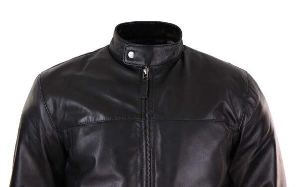 Black Real Leather Mens Jacket