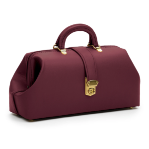 Luxury Burgundy Leather Doctor Bag