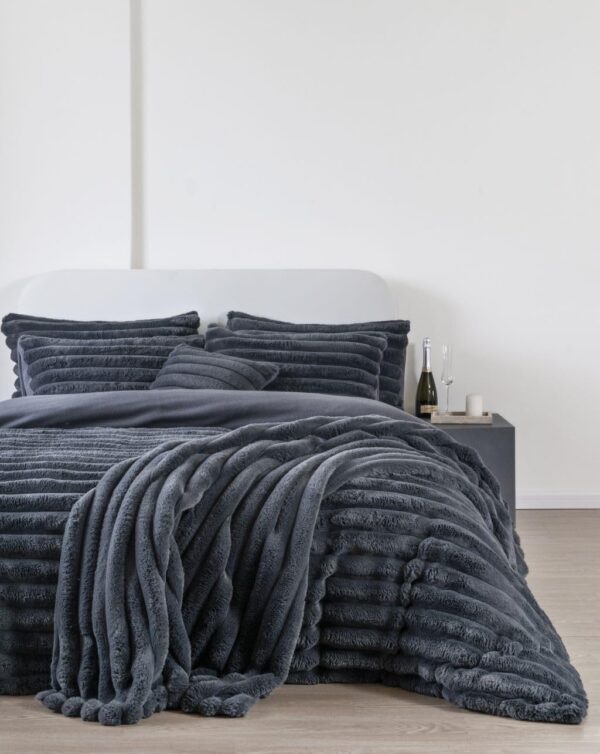 Big Cord Duvet Set Charcoal