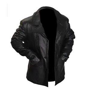 Men's Black Genuine Leather Coat