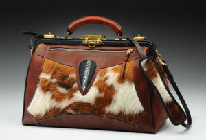 Luxury Handcrafted Leather and Fur Doctor Bag