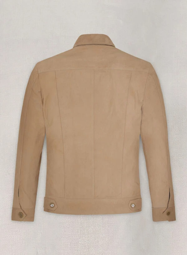 Men's Dusty Beige Suede Leather Jacket