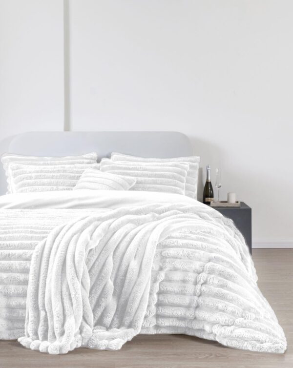 Big Cord Duvet Set White