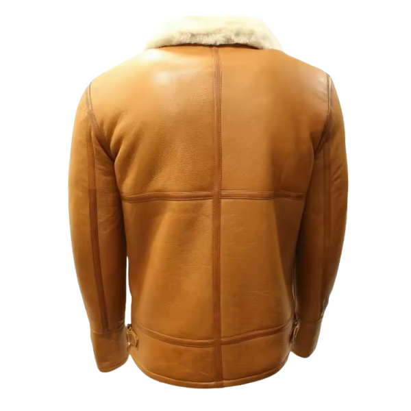 Men's Premium Sheepskin Leather Shearling Jacket – Waterproof, Breathable