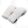 Premium White Leather Boxing Gloves - Professional Training and Sparring Gear
